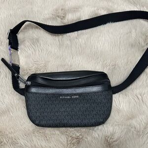 Michael Kors Black and Gray Belt Bag